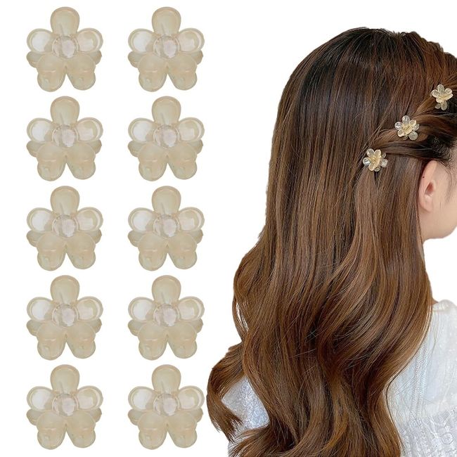 USTNIR 10 Stück Mini Diamant Haarspangen, Haarklammern Blumen-Haarspangen, Kleine Haarspangen Blumen-Haarspangen Haarschmuck für Damen, Haarspangen für Foto, Alltag, Party, Hochzeit