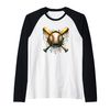 Baseball Drip Ice Cream Raglan, black, S