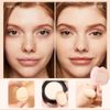 TRKETK 12 Pieces Cosmetic Powder Puff, 6 Pcs Finger Powder Puff and 6 Pcs 2.36 inch/6 cm Soft Round Powder Puffs Wet Dry Makeup Tool Setting Powder Puff Face Foundation Facial Makeup Blending Puff