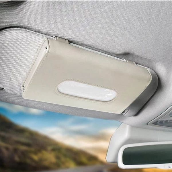RYOHIN Lab Sun Visor Tissue Case Car Thin Holder 1 Piece (Ivory)