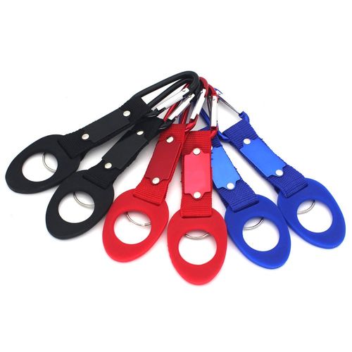 EKLOEN Silicone Water Bottle Holder with Key Ring & Aluminum Carabiner Buckle
