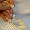 Sterling Silver Freshwater Baroque Pearl Drop Stud Earrings