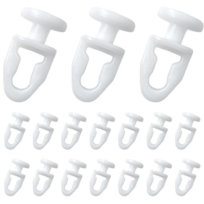 winova Plastic White Curtain Rod Runner Stability and Abrasion Resistant Parts Curtain Rod Parts Universal