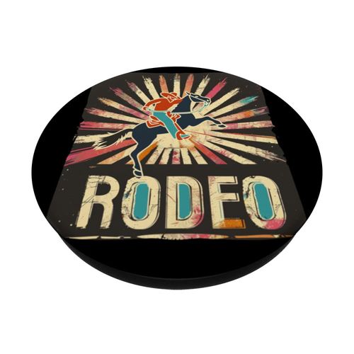 Cool Cowboy with Horse for Rodeo Fans PopSockets Adhesive PopGrip