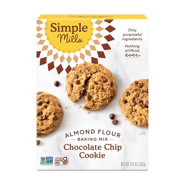 Simple Mills Almond Flour Baking Mix, Chocolate Chip Cookie Dough Mix - Gluten Free, Plant Based, 9.4 Ounce (Pack of 1)