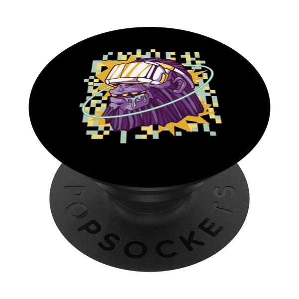 Monster With Virtual Reality Glasses Gaming Gamer PopSockets Swappable PopGrip