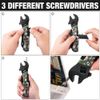 FLISSA 13-in-1 Multi Tool Wrench Multitool Adjustable Wrench EDC Knife w/Sheath