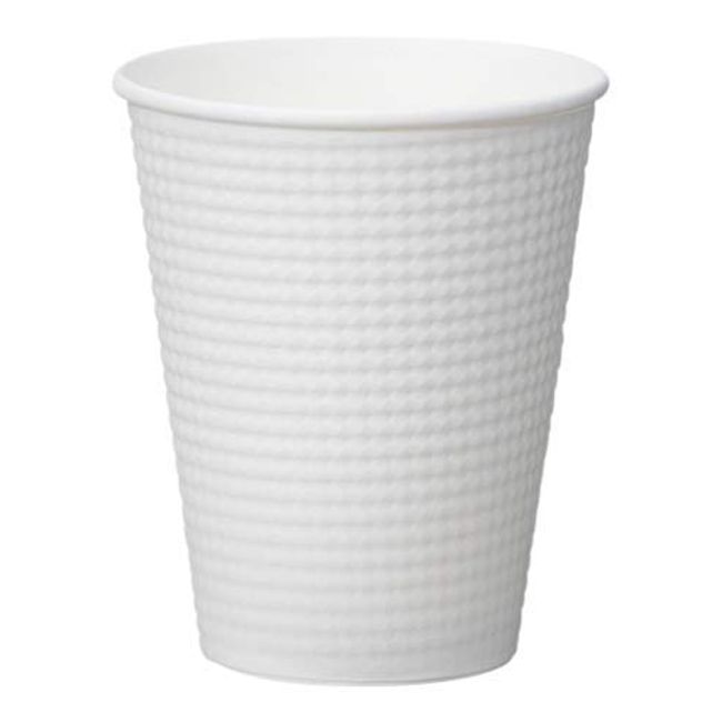 SUNUP C2640EAFS Embossed Cups Double Wrap Cups 260ml/9oz/40pcs Disposable Insulated Coffee Hygienic Cafe Event Take Out Camping Hygienic