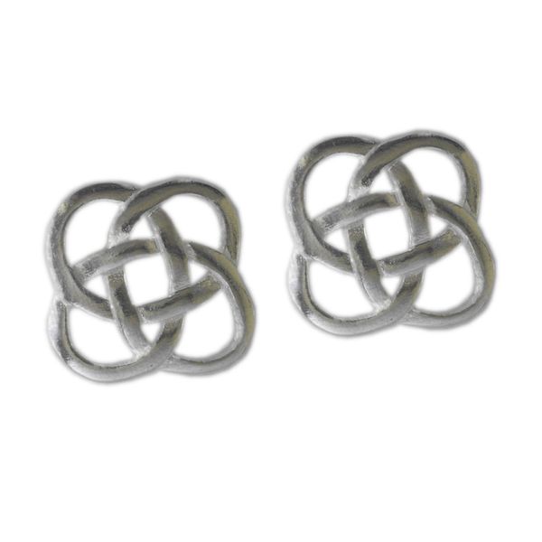 Arranview Jewellery Silver Celtic Design Round Stud Earring (8mm) - 925 Sterling Silver