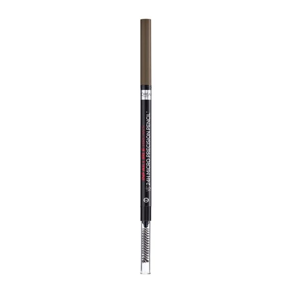 L'Oreal Paris Infallible Brows 24H Micro Precision Pencil, Precisely Defines Brows- 1.0 Ebony