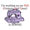 CafePress Sewing Phd (Projects Half Done) Large Mugs 11 oz (325 ml) Ceramic Coffee Mug