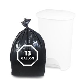 PlaidHat dualplex 55 gallon black trash bags 1.5 mill garbage bag 40 bags  per case 36 x 52