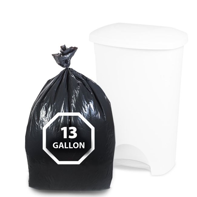 13 Gallons Plastic Trash Bags - 200 Count