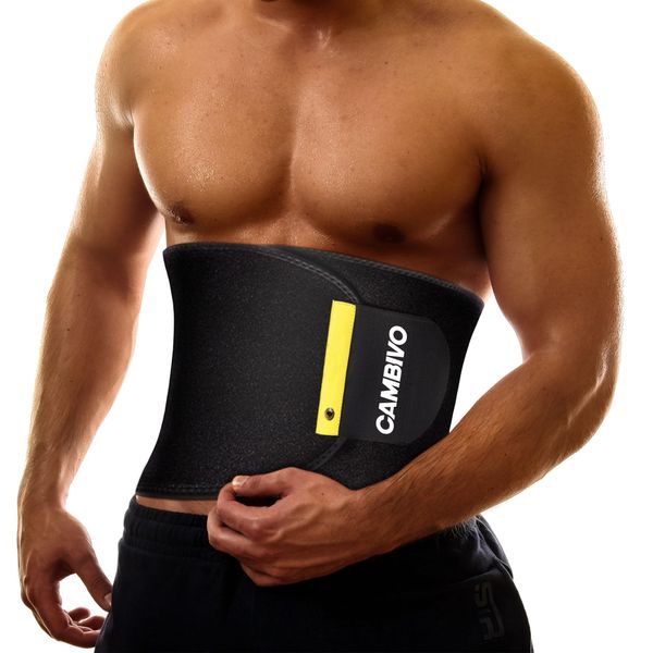 CAMBIVO Bauchweggürtel Herren Damen, Waist Trainer Verstellbar Gewichthebergürtel Nierengurt, Fitnessgürtel, Abnehmen Schnell für Sport, Taille Trimmer Gürtel, Fitness Geräte zuhause