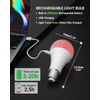 TobeBright E26 Rechargeable Light Bulb with Remote Control,Battery Light Bulb,RGB Color Changing & 3 Color Temperature,Dimmable Bulb with Timer Function for Wireless Table Lamps, Bedside Lamp,2 Pack