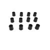 HH-GOLF 12 Pack Solid Black Flat Golf Iron Ferrules for Tapered 0.370 Shaft