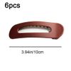 6Pcs Flat Hair Claw Clip Non-slip Side Slide Duckbill Alligator Hair Clip Multicolor Womens French Barrette with Inner Teeth for Thick Thin Long Hair Styling Accessories