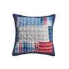 Patchwork Printed Bedspread Quilted Comforter 3 Piece Bed Throw Coverlet with Pillow Shams (Super King, Denim Red)
