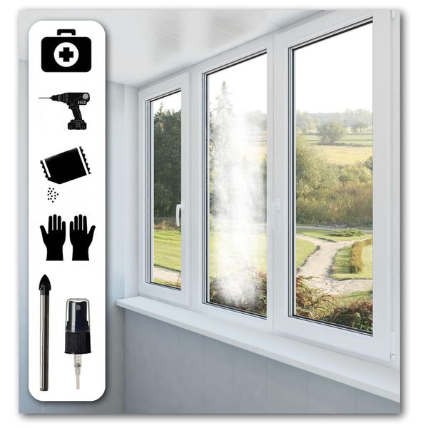 2 x Window Repair Kit Clears trapped Condensation Inside Your Failed Double Glazing Window Unit.