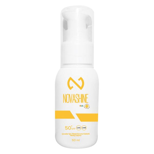 Novashine Çocuklar Için Yüksek Koruma Faktörlü Güneş Losyonu 50 Ml Kids Sun Cream Güneş Kremi