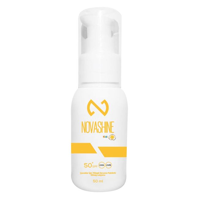 Novashine Çocuklar Için Yüksek Koruma Faktörlü Güneş Losyonu 50 Ml Kids Sun Cream Güneş Kremi