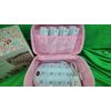 Calista Tools Ion Hot Rollers 12 - 1" Short 1.25" Medium Clips Stand Case Pink