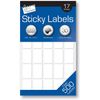 Just stationery 3 x 19x12mm Sticky Label - White