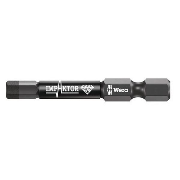 Wera 05057644001 4 x 50 mm "Impact 840/4 IMP DC" Bits for Hex Socket Screws - Silver