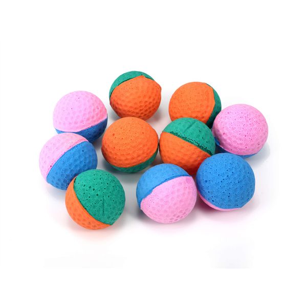 Togudot Cat Toys Interactive 10 Pcs Balls Chew Latex Toy Set Pet Kitten Dog Puppy Teething Toy Gifts