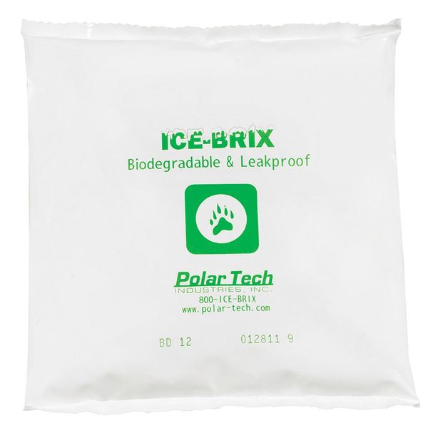 ICE-BRIX Leakproof Cold Packs, 6" x 6" x 1", Food Safe (Case of 48)", White