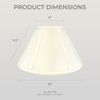 Royal Designs BSO-706-18EG Coolie Empire Basic Lamp Shade, 6 x 18 x 11.5, Eggshell