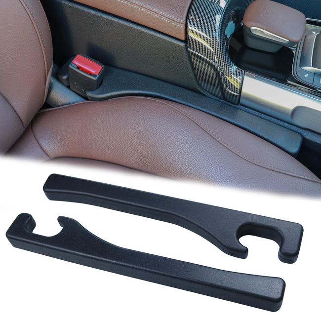 Tombyda Car Seat Gap Filler Universal for Sedan SUV Truck Between Seat Blocker Accessories Crack Plug Strip Pack of 2 Black