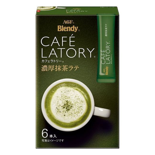 AGF Blendy Cafe Latory Matcha Green Tea Latte Powder 6 Sticks
