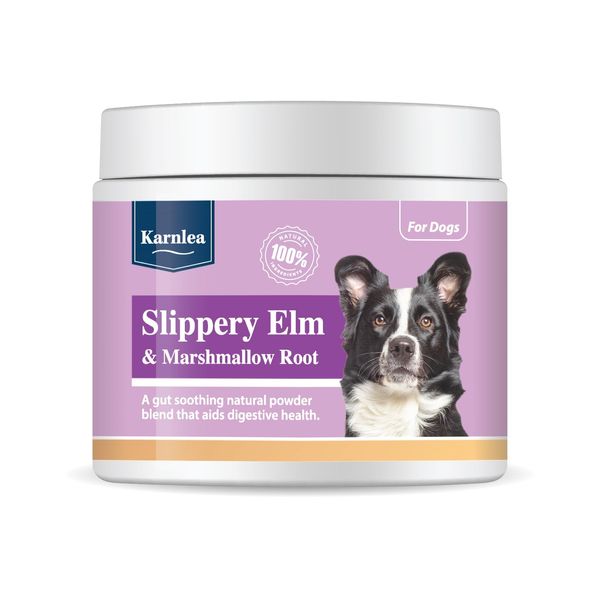 KARNLEA Slippery Elm & Marshmallow Root Powder | 100% Natural Digestive Aid for Dogs | Soothing Support | Tree Barks Powder for Dogs & Cats | Tummy Settler Diarrhoea Relief