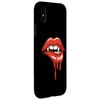 iPhone X/XS Red Lips Vampire Fangs Teeth Bite Dracula Halloween Case