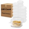 [240 Count] 5" Containers Clear Hinged Plastic Food Take Out To-Go/Clamshell
