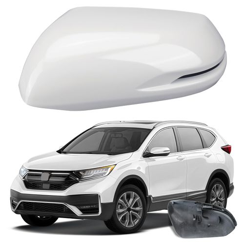 White #NH-603P Left Driver Side Mirror Cap Cover Compatible with Honda CRV 2017 2018 2019 2020 2021 2022 with Turn Signal, Not fit for 2017-2022 CRV without Turn Signal Light