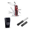 Victorinox Swiss Army EvoGrip S17 Pocket Knife with 15 Functions (Black) Bundle