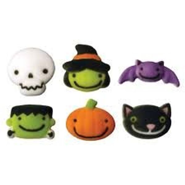 Halloween Frightful Friends Sugar Decorations Cookie Cupcake Cake 12 Count