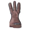 ArcheryMax Handmade Brown Leather Three Finger Archery Gloves (Dark Brown, Medium)