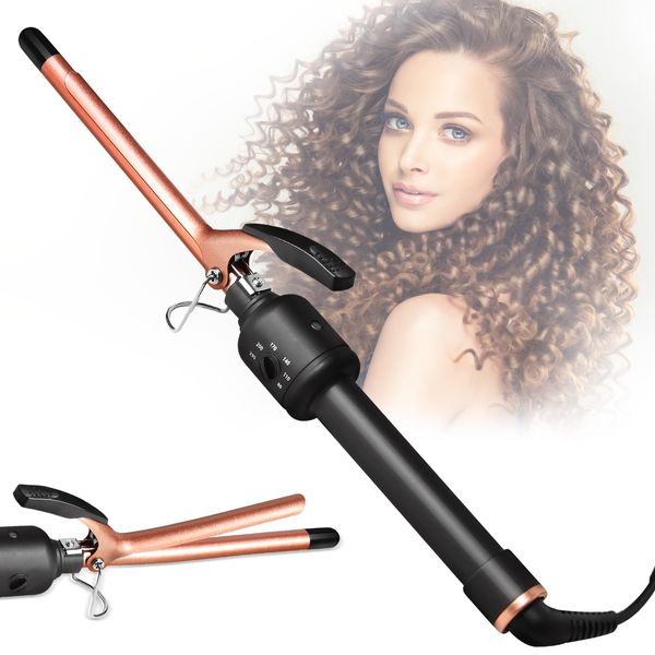 HyAdierTech Keramik Lockenwickler,13mm Antistatische Keramik Lockenstab,Turmalin-Beschichtung hair curler, Schnelles Aufheizen Temperatur Einstellbar Keramischer Lockenstab Lockenstab mit Klemme