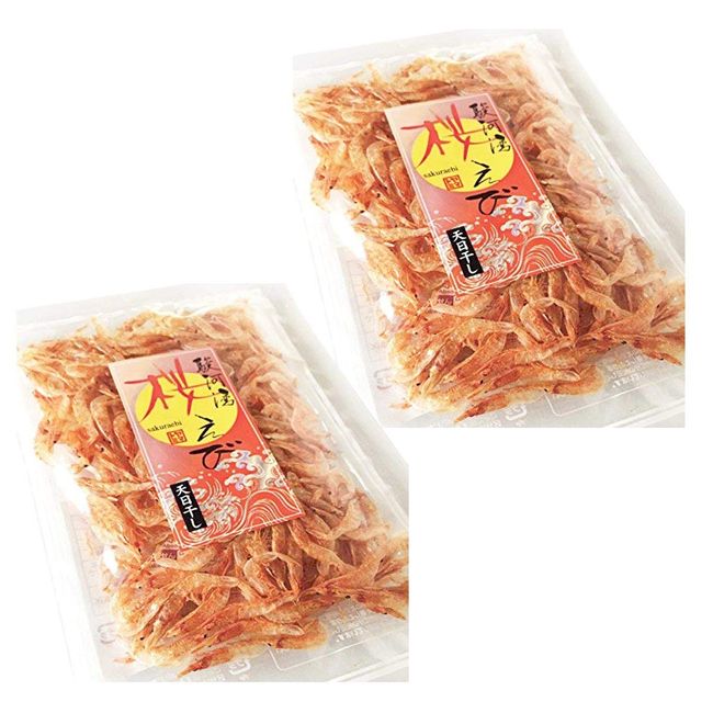 Oishii Industry Sugawan Sakura Shrimp Dried by Suruga Bay, 0.5 oz (15 g) x 2 Packs