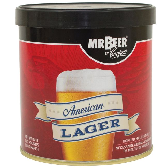 Mr. Beer American Lager Beer Refill Kit, 2 Gallons