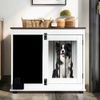 Pet dog wooden kennel 2 doors  Storage table Doodle with function