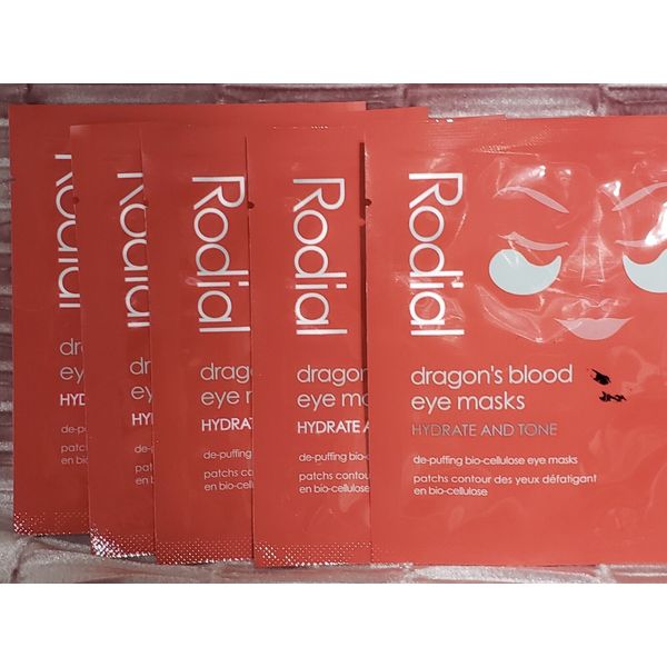 5 X Rodial Dragons Blood Eye Mask Hydrate Tone Depuff Brighten New 5 Masks