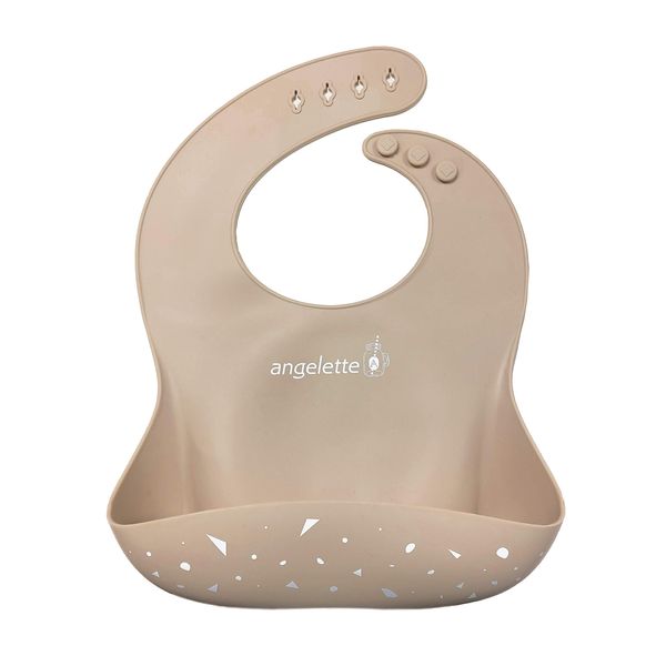 angelette AS00042-AM Silicone Bibs Almond Milk