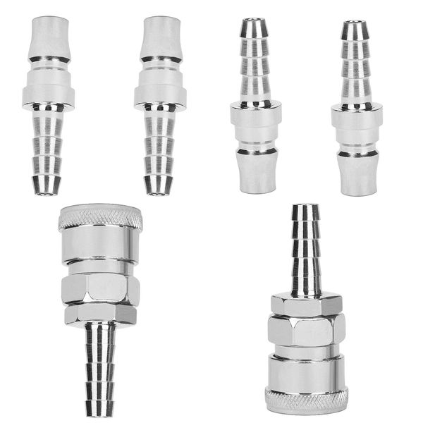 6 pcs Gas Connector, Male Female 8mm Gas Hose Nozzle Quick Release Gas Connector Caravan