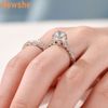 Newshe Bridal Band Set  Promise Ring for Her Solid Silver Perfect Gift Size 7