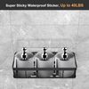 UUlioyer Shower Caddy, Shower Shelf No Drilling, Bathroom Storage for Shampoo, Black (basic)