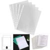 A4 Punch Pockets 50 Pack – 20 Micron Clear Plastic Sleeves for Ring Binders – Pre-Punched Document Protectors